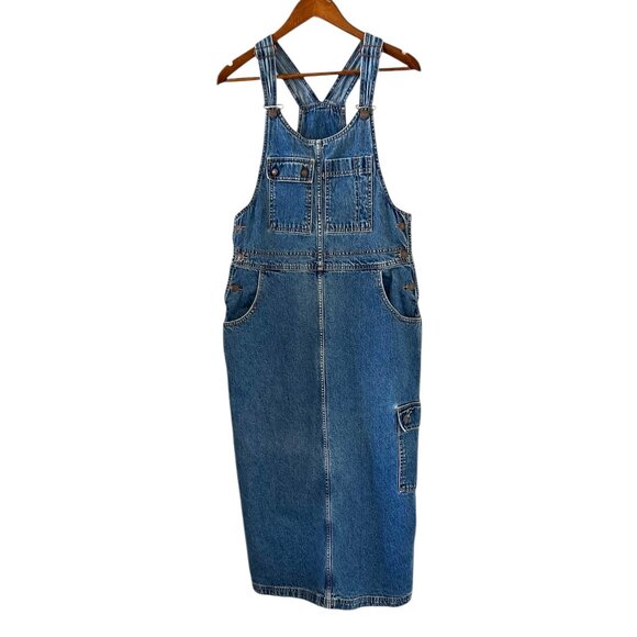 Levi's Dresses & Skirts - Levi's Vintage Denim Bib Overall Cargo Maxi Dress Size M